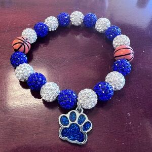 UK basketball beaded bracelet
